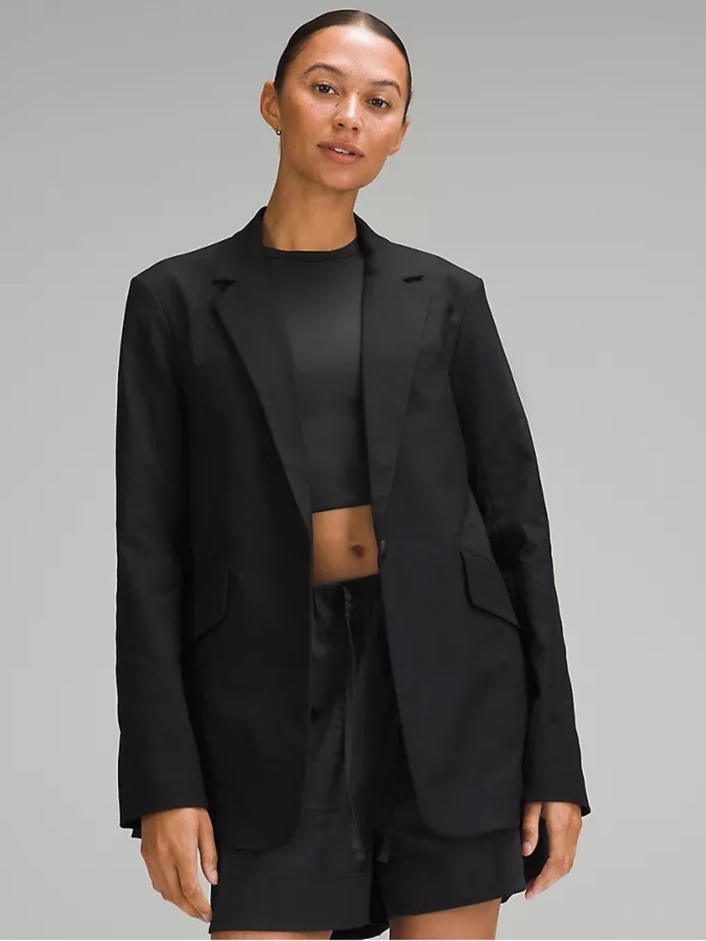 Lululemon Relaxed Fit Twill Blazer - Black, Size M